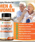 10 In 1 Immune Support Supplement (No Fillers) Vitamin C, Zinc, Elderberry, Echinacea, Turmeric, Probiotics Immunity Booster For Multi-System Immune Defense, Respiratory & Gut Health 60 Day Supply