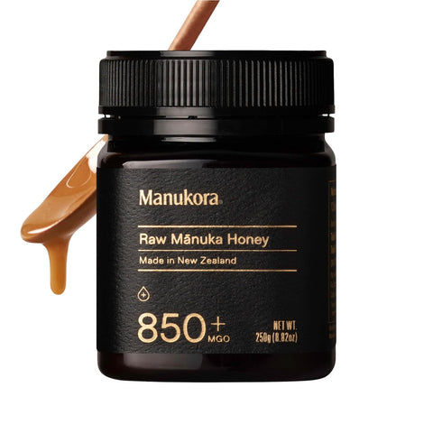 Manukora Raw Manuka New Zealand Honey MGO 850+, Non-GMO, Monofloral, 3rd-Party Tested, Glyphosate Residue Free Certified, 2000+ Natural Compounds, Traceable Hive-to-Hand, Digestive & Immune Support Ã¢â‚¬â€œ 250g