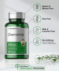 Chamomile Flower 1100mg 200 Capsules Non GMO Gluten Free Supplement by Horbaach