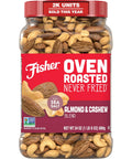 Fisher Oven Roasted Never Fried Deluxe Mixed Nuts, 24 Ounces | Pack Of 1, Almonds, Cashews, Pecans, Pistachios, Healthy Snacks For Adults, Made With Sea Salt, No Added Oil, Gluten Free