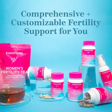 Pink Stork Fertility Support Probiotics for Women with Ashwagandha for Vaginal Health Conception pH Balance Hormone Balance and Gut Flora Fertility Supplements for Women 30 Capsules