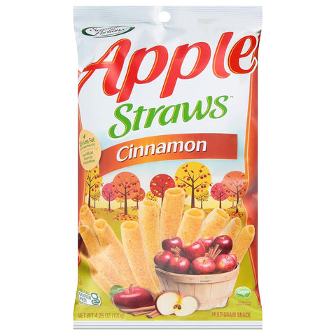 Sensible Portions Apple Straws, Cinnamon, Snack Size, 1 Oz (Pack of 8)
