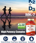 Calcium With Vitamin D3 | K2 D3 Vitamin Supplement | Bone And Joint Double Pack Bundle | By Horbaach