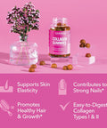 Collagen Gummies For Women And Men - 2500Mcg Biotin, Zinc, Vitamin C & E For Promote Hair, Skin & Nail Health - Glp-1 Nutritional Support - Pectin-Based, Non-Gmo, Lemon Flavor, 1-Month Supply