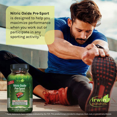 Irwin Naturals Nitric Oxide Pre Sport 60 Liquid Softgels