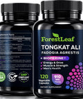Forestleaf Tongkat Ali And Fadogia Agrestis For Men Supplement W/ Bioperine - Tonkat-Ali Max Strength 200 1 Extract - Long Jack Tongkat-Ali For Men - Muscle Growth Performance & Energy 120 Powder Capsules