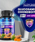 Built Nature Glucosamine Chondroitin With Msm, Turmeric, Boswellia - Advanced Joint Support, High Potency Antioxidant & Inflammatory Response, Comfort For Back, Knees, Hands, Non Gmo, 60 Extended Delivery Capsules