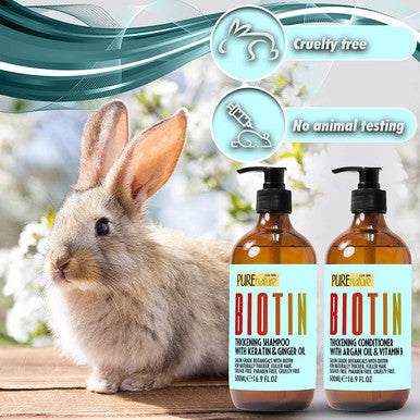Biotin Shampoo and Conditioner Set Sulfate Deep Treatment with Morrocan Argan Oil Helps with Hair Growth and Fight Hair Loss