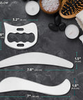 3-In-1 Stainless Steel Muscle Scraper Tool Set For Iastm Therapy - Skin Scraping Massage Tools For Soft Tissue Mobilization - Deep Tissue Gua Sha For Arms, Legs & Back