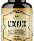 Herbalicious Licorice Root Extract - Glycyrrhiza Glabra - Organic Herbal Supplement for Digestion Restore Respiratory Health Fatigue & Immunity Support DGL Tablets Gluten - 100 Capsules