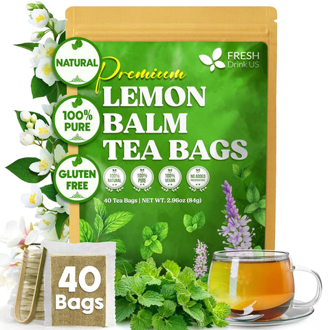 FreshDrinkUS, Premium 75 Mulberry Leaf Tea Bags, 100% Natural & Pure from Mulberry Leaves. Loose Leaf Herbal Tea. Made with Natural Material Tea Bags. No Sugar, No Caffeine, No Gluten, Vegan.