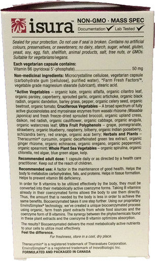Natural Factors Biocoenzymated Pyridoxal 5Phosphate 50mg 30 Vcaps
