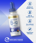 Carlyle Vitamin B12 Sublingual | 10,000Mcg | 2 Fl Oz | Vegetarian, Non-Gmo, Gluten Free Liquid
