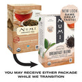 Numi Organic Tea Breakfast Blend 18 Count Box of Tea Bags Black Tea (Packaging May Vary) (Pack of 2)