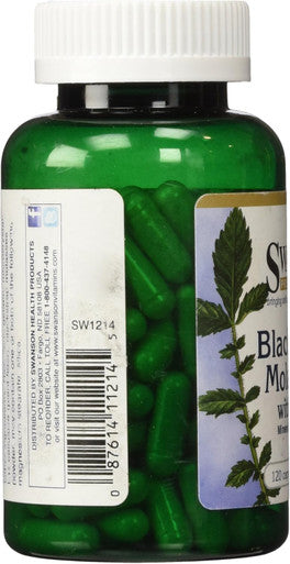 Swanson Blackstrap Molasses - Natural Iron Supplement Promoting Healthy Skin - Premium Wellness Formula - (120 Capsules 29mg Each)