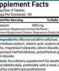 Bronson Magnesium Glycinate 400Mg Extra Strength, Vegetarian, Chelated For Absorption Gentle On The Stomach, Non-Gmo, 60 Tablets