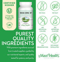 Zinc 30 - Zinc Vitamin With Enzymax For Enhanced Absorption - Highest Potency Immune Support - Glycinate Chelated Zinc Supplements For Adults - Zink Vitaminas - Kosher Made In Usa - 100 Count Capsules