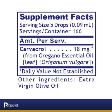 Premier Research Labs Oregano Oil - Supports Body Health - Features Essential Oil From The Leaves & Flowers Of The Oreganum Vulga