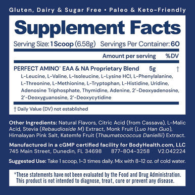 Bodyhealth Perfectamino (300 Ct) Easy To Swallow Coated Tablets And Mixed Berry (60 Serving) Powder