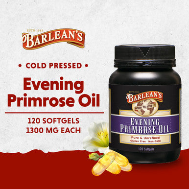 Barlean's Organic Oils Organic Evening Primrose Oil 120 Softgels/1300 Mg Ea. Bottle