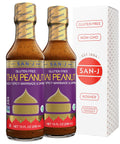 San-J - Spice of Life Variety Pack- Teriyaki, Orange Sauce, Szechuan, Thai Peanut - All Gluten Free Cooking Sauces - Non-GMO - 10 oz. Bottles - 4 Pack