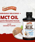 Barlean's Mct Oil Supplement Coconut Flavored For Keto Coffee Emulsified Creamy Liquid Syrup With 5 400Mg Plant-Based Mct'S To Support Energy Focus And Wellness 16 Oz
