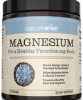 NatureWise Enhanced Collagen Peptides Magnesium Powder Bundle for Healthy Hair Skin Nails Joints Muscle Function Bone Density Sleep Support
