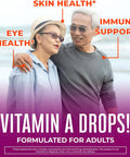 Maryruth Organics USDA Organic Vitamin A Liquid Drops | 3 Month Supply | Immune Support Eye Health Skin Health for Ages 14+ | 750mcg per Serving | Sugar | Vegan | Non-GMO | Gluten | 1oz