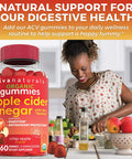 Organic Apple Cider Vinegar Gummies (60 Gummies) - ACV Gummies with The Mother, Supports Healthy Digestion & Provides Antioxidant-Like Support, Crisp Apple Flavor