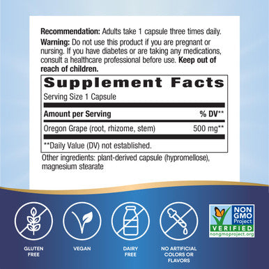 Nature'S Way Oregon Grape Traditional Digestion Remedy Supplement 90 Vegan Capsules