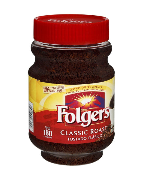 Folgers Instant Coffee Crystals, Classic Roast, 24 Ounces