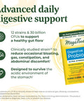 MegaFood Digestive Probiotic - 12 Strain Vegetarian Probiotics For Women & Men 30 Billion Cfus Support Gut Health Probiotics For Digestive Health Help Relieve Occasional Gas & Bloating 30 Capsules