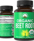 Usda Organic Beet Root Vegan Capsules. Beets Juice Powder Super Food Pills 1200 Mg. Nitric Oxide Energy Boosting Beetroot Extract