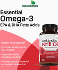 Futurebiotics Antarctic Krill Oil 1000mg with Omega-3s EPA, DHA, Astaxanthin and Phospholipids - 100% Pure Premium Krill Oil Heavy Metal Tested, Non GMO Ãƒâ€šÃ¢â‚¬â€œ 90 Softgels (45 Servings)