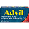 Advil Pain Reliever and Fever Reducer Ibuprofen 200mg 200 Coated tablets