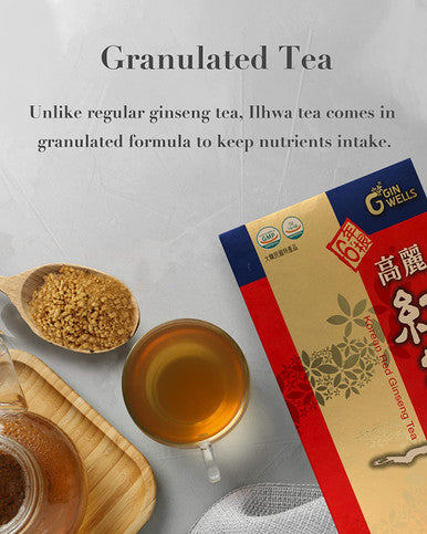 ILHWA Korean Ginseng Roots Extract Tea 100pcs 6 Years Ginseng Granulated. High Ginsenoside Rg1Rb1Rg3