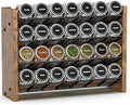 LAMU 10'' Wood Lazy Susan Spice Rack Organizer, 2 Tier Spice Organization for Cabinet, Countertop, Kitchen, Table Top, Pantry, Condiment and Seasoning Rack Organizer