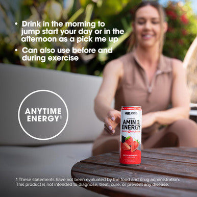 Optimum Nutrition Amino Energy + Electrolytes Rtd Strawberry 450 G
