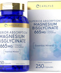 Buffered Magnesium Bisglycinate 665 Mg | 250 Capsules | Chelated Essential Mineral | Non-Gmo And Gluten Free Supplement