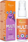 Multivitamin for Kids Spray VegaveroÃƒâ€šÃ‚Â® | Natural Orange Flavour | No Added Sugar | with Vitamin C, D3, K2 & All B Vitamins | 120 Sprays | Childrens Multivitamin Liquid | Vegan