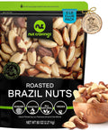 NUT CRAVINGS - Brazil Nuts Roasted & Salted - No Shell, Whole (16oz - 1 LB) Packed Fresh in Resealable Bag - Healthy Protein Food Snack, Food Assortments