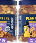 PLANTERS Deluxe Unsalted Mixed Nuts, Plant Based Protein, 34.5 Oz (1 Ct) | Mixed Nuts: Cashews, Almonds, Hazelnuts, Pecans, Pistachios. Snacks for Adults. Resealable Jar. Party Snack