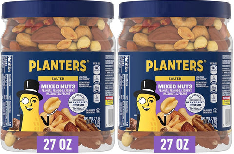 PLANTERS Mixed Nuts, Plant Based Protein, 27 Oz (1 Ct)