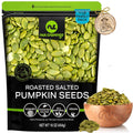 NUT CRAVINGS - Roasted & Unsalted Pumpkin Seeds, Pepitas, No Shell (16oz - 1 LB) Packed Fresh in Resealable Bag - Nut Snack - Food Assortments