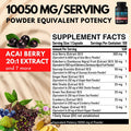 Dedicad 20:1 Acai Berry Extract Capsules 10050Mg - 5 Month Supply - Herbal Complex Supplement For Heart, Immune & Body Support