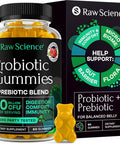 Probiotic Prebiotics Fiber Gummies Supplement - Digestive & Immune Support, Bacillus Subtilis, Coagulans, Probiotics For Women & Men Digestive Health - Fiber Gummies For Adults, Gut Health, 60 Gummies