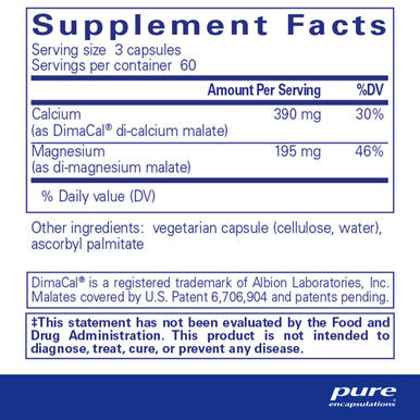 Pure Encapsulations Cal/Mag malate 21 180 vcaps