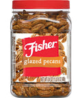 Fisher Snack Glazed Pecans Candied, 24 oz (Pack of 1), Junior Mammoth Candied Pecans, Perfect for Gifting or Personal Enjoyment, Crunchy, and Irresistibly Sweet