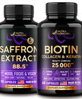 NUTRAHARMONY Saffron Capsules & Biotin Collagen Capsules