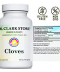 Dr Clark Cloves Healthcare Supplement - Natural Digestive Health, 500 Mg, 100 Pure Gelatin Capsules